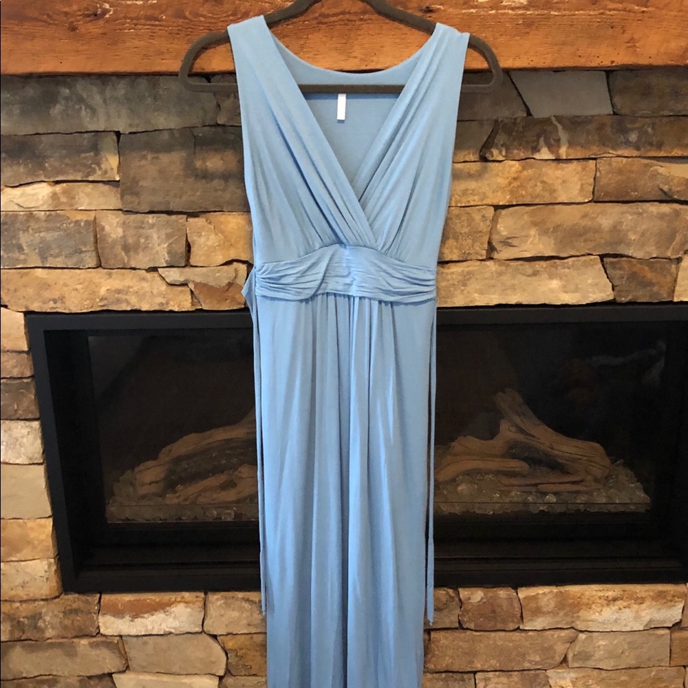 Pink blush maxi maternity dress